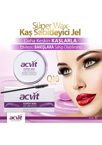 Kaş Sabitleyici Jel 50 ml Suya ve Tere Dayanıklı Vitaminli Doğal Görünüm Uzun Süre Kalıcı