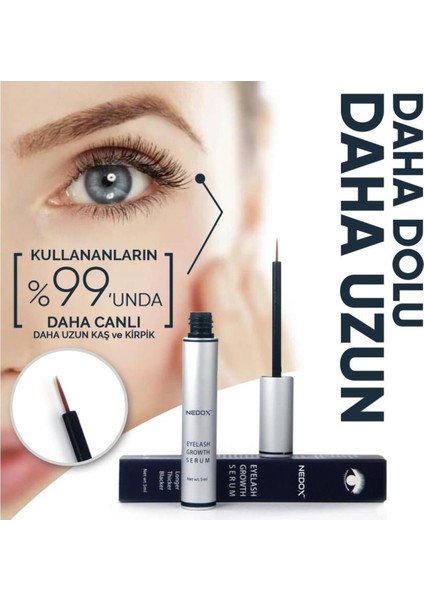 5 ml Kaş ve Kirpik Serumu - Doğal İçerik, Uzatıcı ve Besleyici, Dermatolojik Olarak Test Edilmiştir