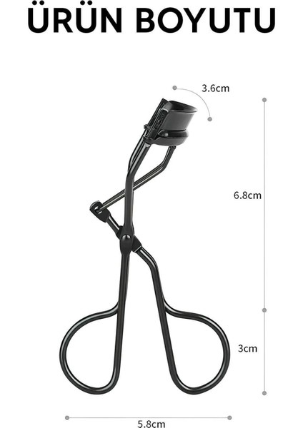 Siyah Kirpik Kıvırıcı - Hacim Artırıcı, Ergonomik Tasarım ve Besleyici Formül ile Uzun Süreli Kıvrım