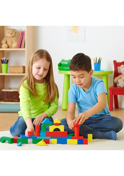 60 Parça Ahşap Yapı Blokları | Eğitici & Eğlenceli Oyun Seti fiyatları