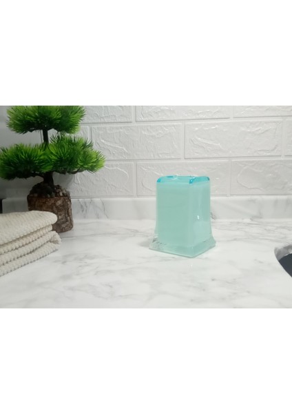 2 Adet Diş Fırçalık Buz Mavisi Akrilik 6X6X11CM Banyo Seti fırsatları