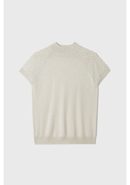 Inci Simli Triko Kazak Kemik 13945620000