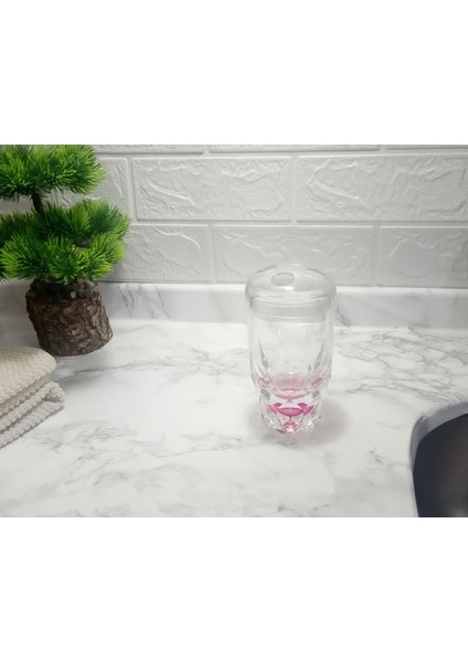 2 Adet Diş Fırçalık Kristal Damlalı Akrilik 7X7X14CM Banyo Seti fırsatları
