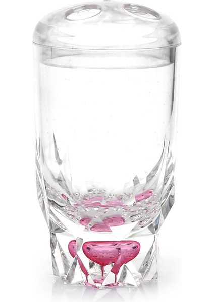 2 Adet Diş Fırçalık Kristal Damlalı Akrilik 7X7X14CM Banyo Seti