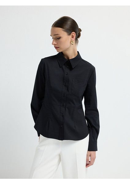 Dikiş Detaylı Gömlek Siyah 13045807000 fırsatları
