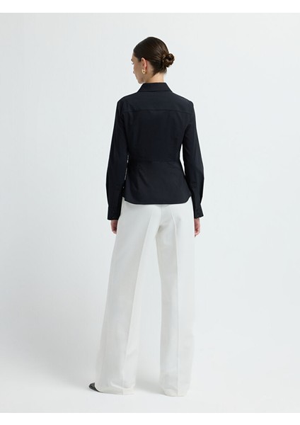 Dikiş Detaylı Gömlek Siyah 13045807000 indirimleri