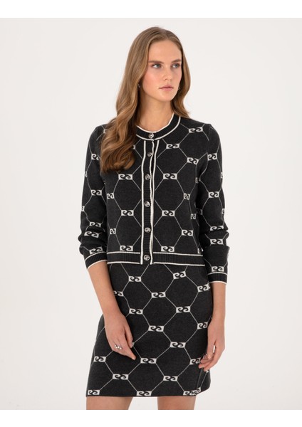 Kadın Antrasit Slim Fit Triko Hırka 50311002-VR006 modelleri