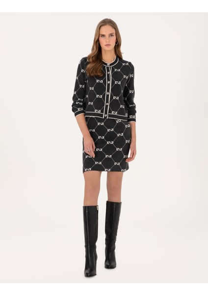 Kadın Antrasit Slim Fit Triko Hırka 50311002-VR006 fırsatları