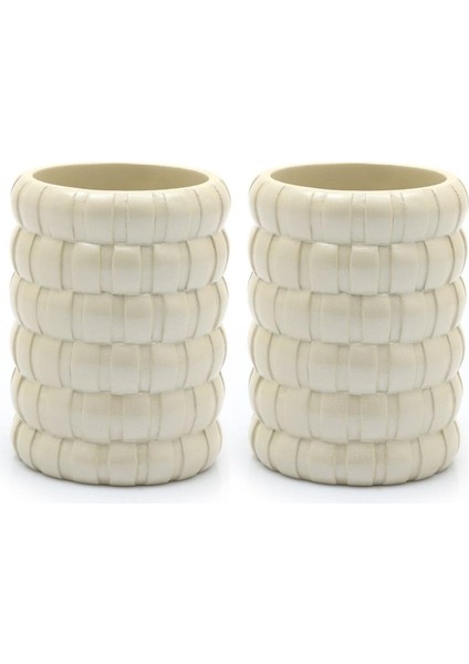 2 Adet Diş Fırçalık Örgü Model Banyo Aksesuarı 8X8X11CM Banyo Seti modelleri