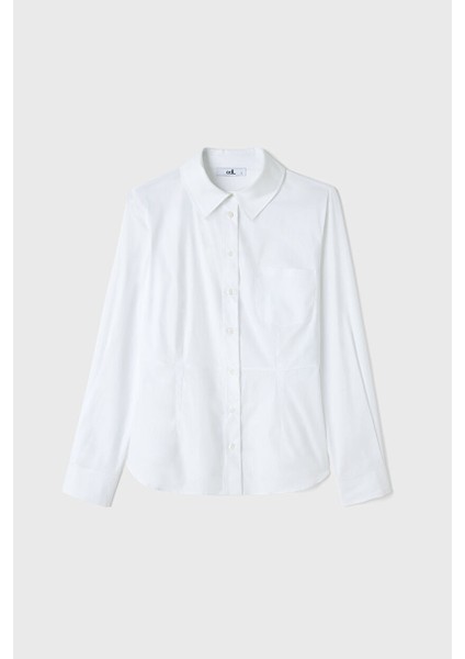 Dikiş Detaylı Gömlek Beyaz 13045807000