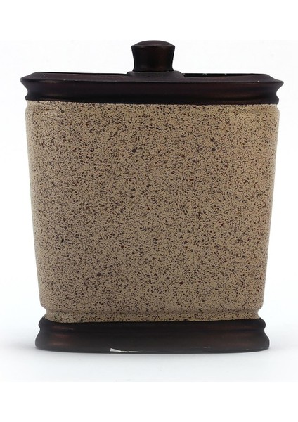 2 Adet Diş Fırçalık Bronz Kumlu Poliresin 10X12X5CM Banyo Seti