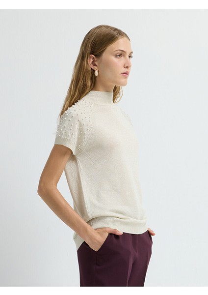 Inci Simli Triko Kazak Kemik 13945620000 fırsatları