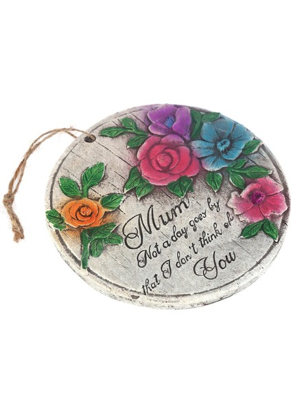 2 Adet Asılabilir Balkon ve Bahçe Süsü Gelincikli,anne Temalı Yuvarlak 15X15X1,1CM Duvar Süsü,taşı Balkon,bahçe ve Oda Dekor Hoşgeldiniz Tablo,tabela indirimleri