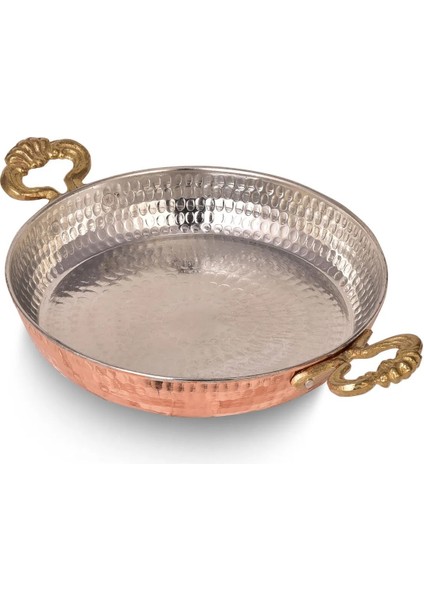 Bakır Tava Darbeli 22 cm