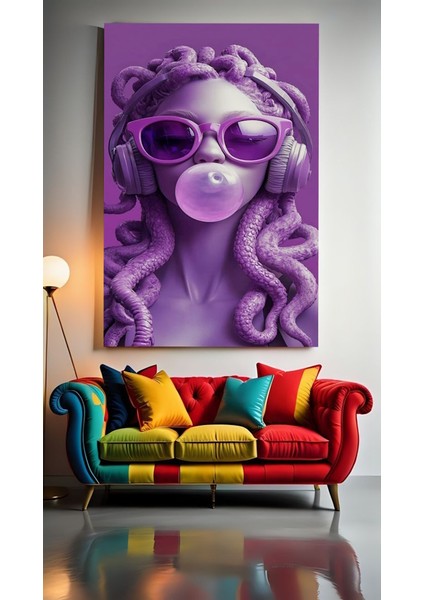 Modern Sanat Medusa Duvar Salon Güzellik Salonu Ofis Dükkan Dekarasyon Kanvas Tablo