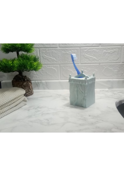 2 Adet Diş Fırçalık Deniz Feneri Model Poliresin 7X7X12CM Banyo Seti fırsatları