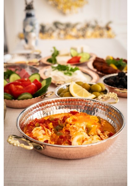 Bakır Tava 3'lü Set