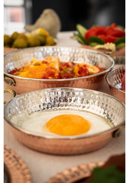 Bakır Tava 3'lü Set