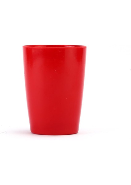 2 Adet Diş Fırçalık ve Macun Kabi Kırmızı Melamin 8X8X11CM 400ML Banyo Seti