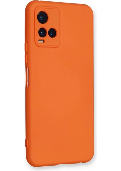 Newface Vivo Y21S Kılıf Nano Içi Kadife Silikon - Turuncu modelleri