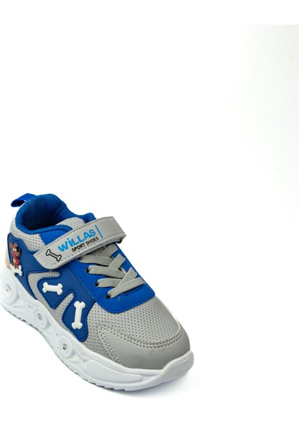 0025 Willas Gri Erkek Çocuk Spor Ayakkabı