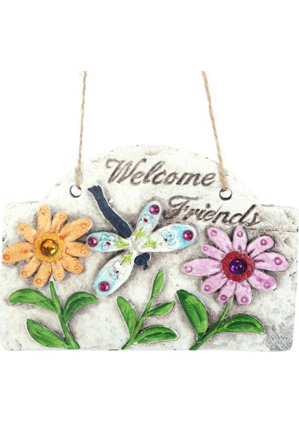 2 Adet Asılabilir Balkon ve Bahçe Süsü Hoşgeldin Arkadaşım Yazılı 15X15X2CM Duvar Süsü,taşı Balkon,bahçe ve Oda Dekor Hoşgeldiniz Tablo,tabela modelleri