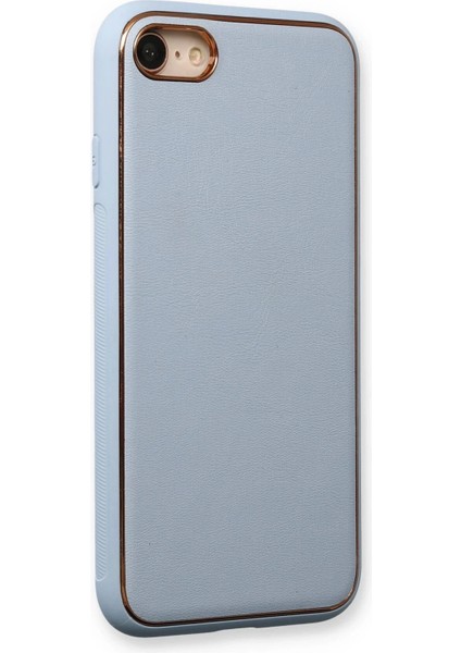 Newface iPhone 7 Kılıf Coco Deri Silikon Kapak - Açık Mavi fiyatları