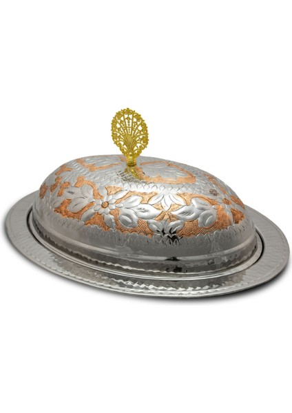 Sunumluk Özel Işlemeli 30 cm Bakır