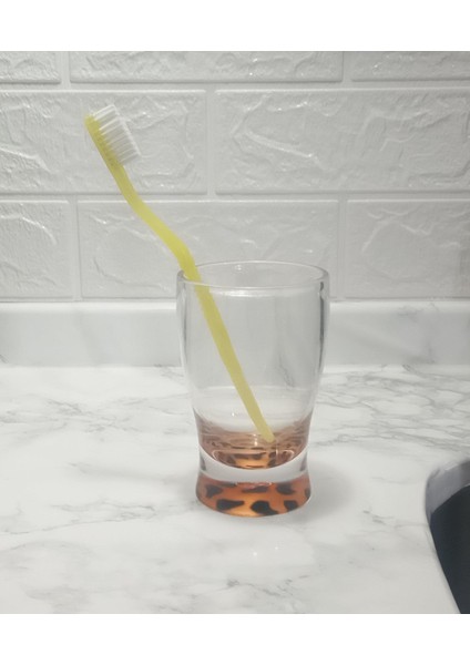 2 Adet Diş Fırçalık Macun Kabı Leopar Akrilik 6X6X11CM 270ML Banyo Seti fiyatları