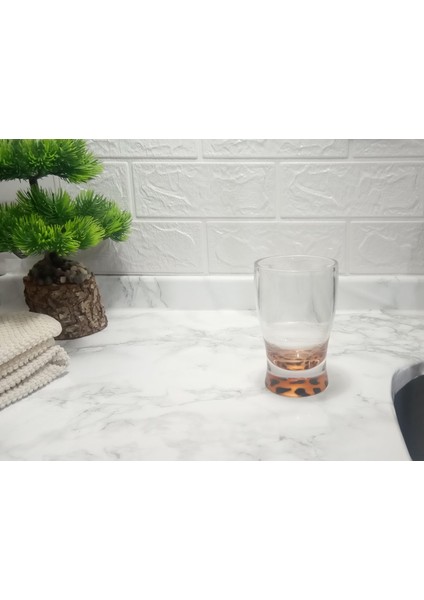 2 Adet Diş Fırçalık Macun Kabı Leopar Akrilik 6X6X11CM 270ML Banyo Seti fırsatları