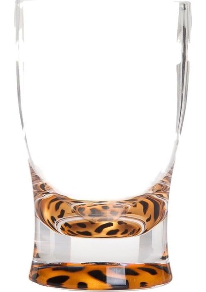 2 Adet Diş Fırçalık Macun Kabı Leopar Akrilik 6X6X11CM 270ML Banyo Seti