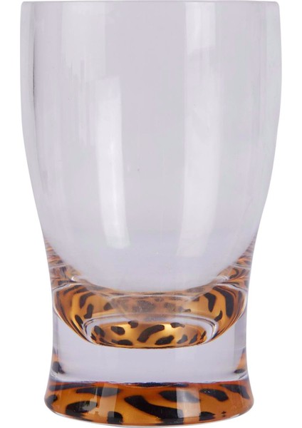 2 Adet Diş Fırçalık Macun Kabı Leopar Akrilik 6X6X11CM 270ML Banyo Seti