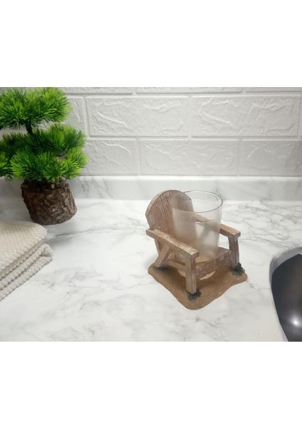 2 Adet Diş Fırçalık ve Macunluk Sandalye Poliresin 13X11X10CM 200ML Banyo Seti indirimleri