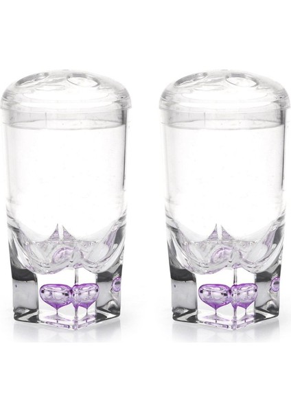 2 Adet Diş Fırçalık Mor Damlalı Akrilik 7X7X14CM Banyo Seti modelleri