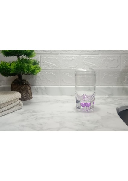 2 Adet Diş Fırçalık Mor Damlalı Akrilik 7X7X14CM Banyo Seti fırsatları
