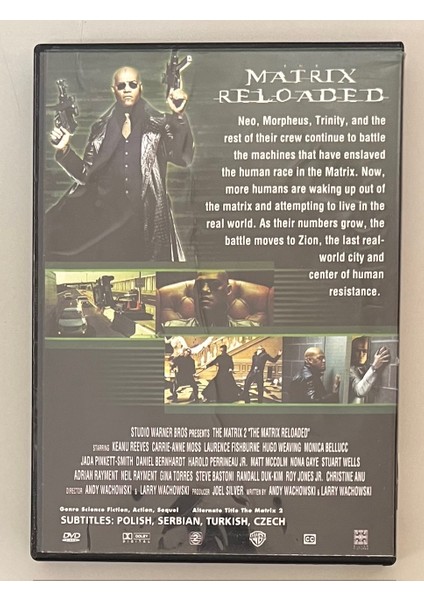 Matrix Reloaded DVD (Orjnal Dönem Baskı Dvd) fiyatları