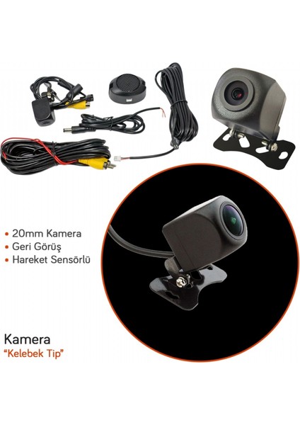 Kamera Geri Görüş Kelebek Tip Hareket Sensörlü 0203046 fiyatları