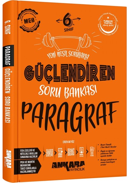 6. Sınıf Paragraf Güçlendiren MEB Uyumlu 11-12 Yaş Soru Bankası Eğitim Kitabı fiyatları