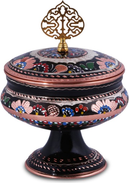 Şekerlik Siyah Işlemeli Kulplu Model