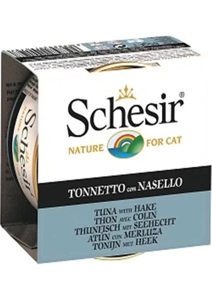 Schesir Tuna Balıklı ve Barlam Balığı Jöleli Konserve Kedi Maması 85 gr