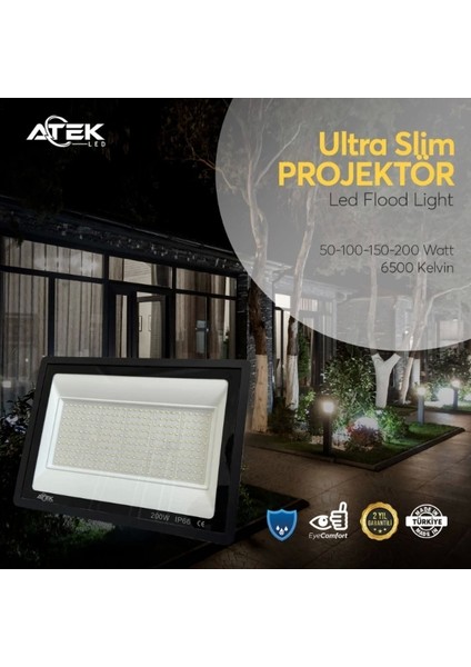 Ultra Slim Projektör Dış Mekan LED Işık