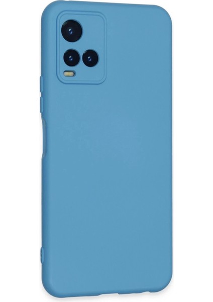Newface Vivo Y21S Kılıf Nano Içi Kadife Silikon - Mavi fiyatları