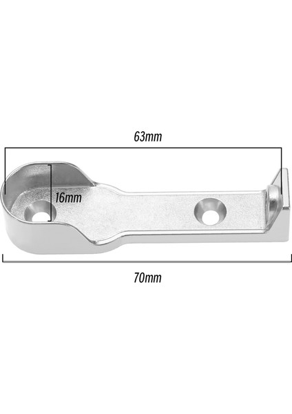 Uzun Askı Flanşı Dolap Boru Sabitleme Kıyafet Elbise Askı Flanş Aparatı Krom 60 mm (2 Adet) fiyatları