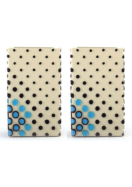 2 Adet Diş Fırçalık ve Macunluk Puanlı Poliresin 6X6X10CM 200ML Banyo Seti modelleri