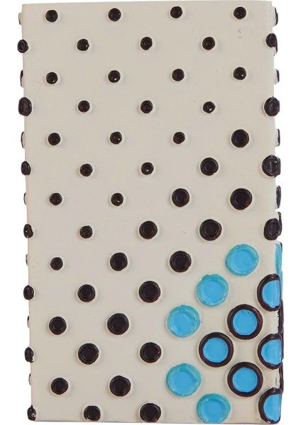 2 Adet Diş Fırçalık ve Macunluk Puanlı Poliresin 6X6X10CM 200ML Banyo Seti