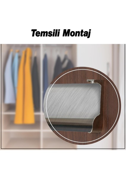 Uzun Askı Flanşı Dolap Boru Sabitleme Kıyafet Elbise Askı Flanş Aparatı Krom 60 mm (2 Adet) modelleri