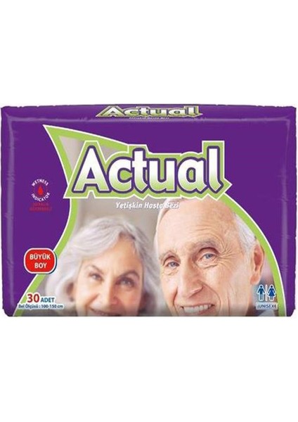 Yetişkin Hasta Bezi - 120 Adet, Bel Bantlı, L Beden (Büyük Boy) fiyatları