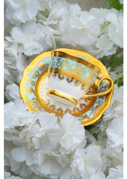 HXF-06927 Harmonie Mavi 6lı Kahve Fincan Takımı