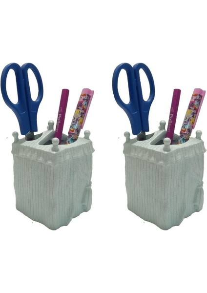 2 Adet Kalemlik Deniz Feneri Model Poliresin Ofis Gereci 7X7X12CM