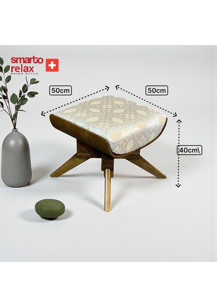 Relax TV Koltuğu Berjer – Genova Notte Serisi (Berjer + Puf), Döner Mekanizmalı, Ergonomik Tasarım, Kadife/Şönil Kumaş Doğal Ahşap Panel, Dekoratif Tekli Koltuk (Salon/Oturma Odası)